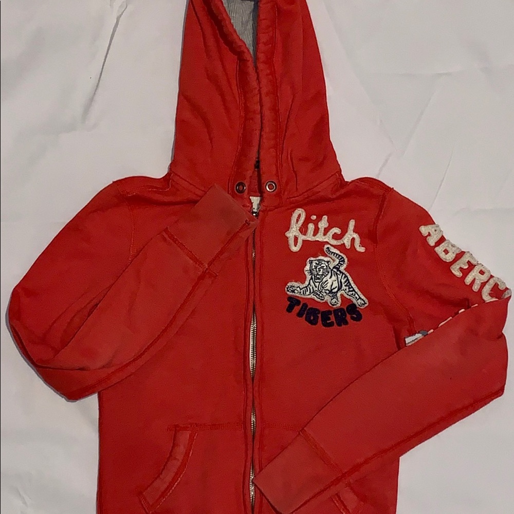 Abercrombie Kids Print Logo Full-Zip Hoodie